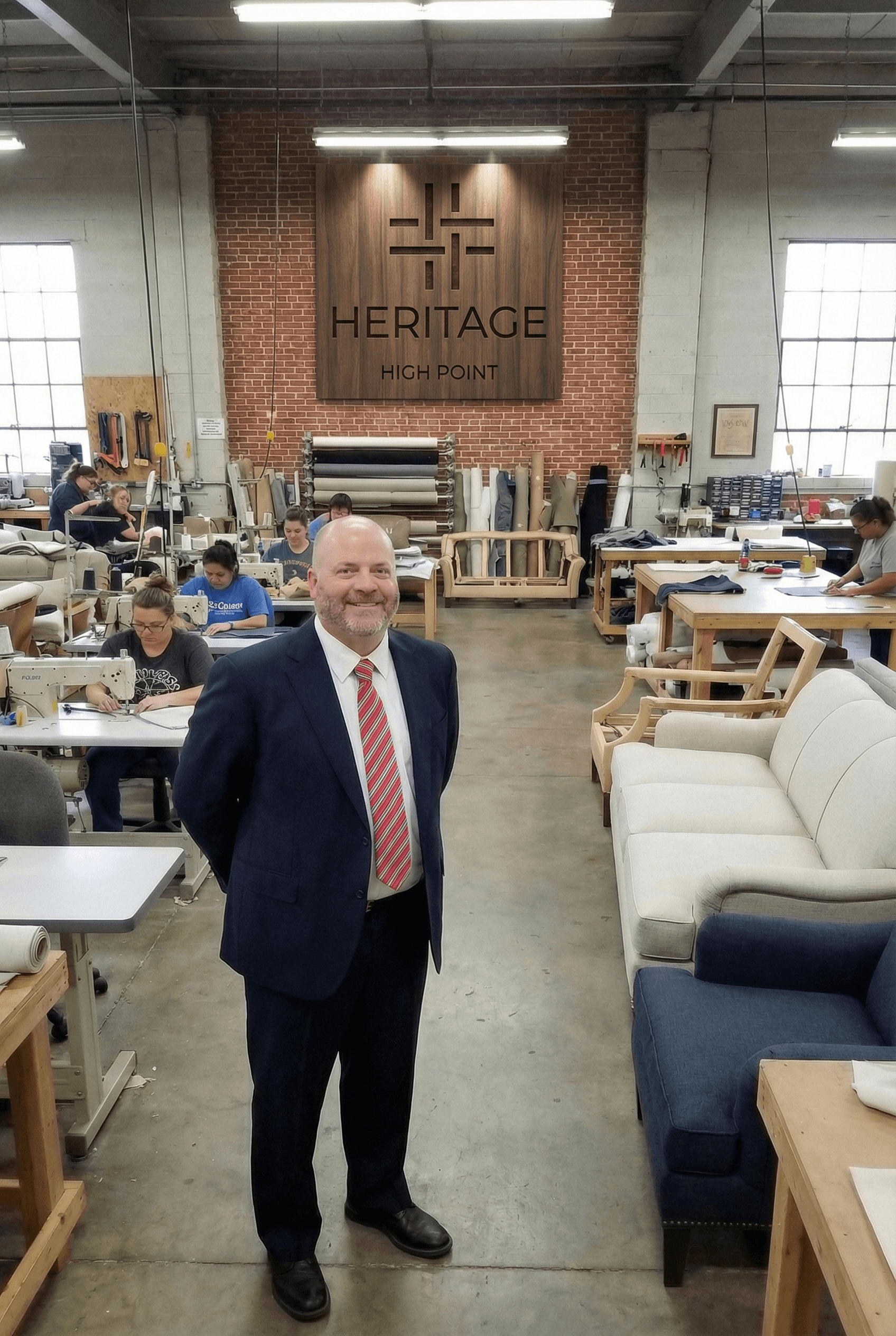 Brack Culler at the Heritage factory in High Point, NC